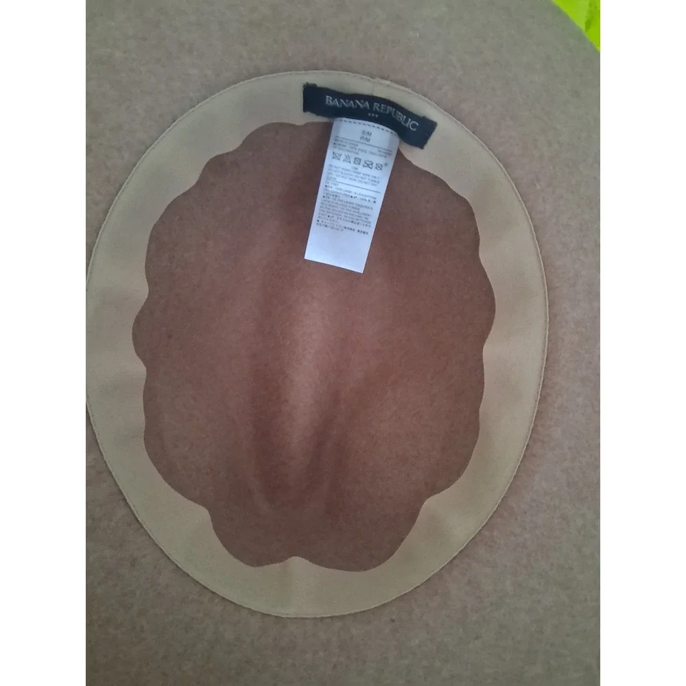 Banana Republic 100% Wool Camel Floppy Felt Hat Women's size S/M 3